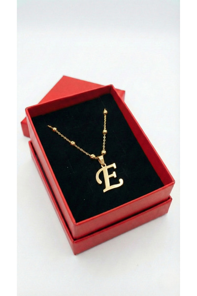 NİŞANTAŞI GÜMÜŞ 925 ayar Gümüş E Harfli Toplu Altın Kaplama 925 Ayar Gümüş Ko...