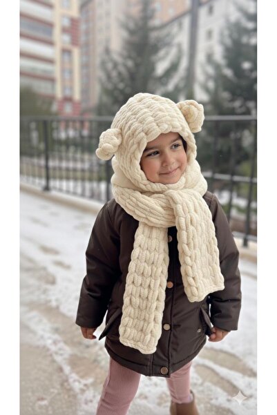 şetakids Alize Puffy Çocuk Yumoş Atkı-Balaklava