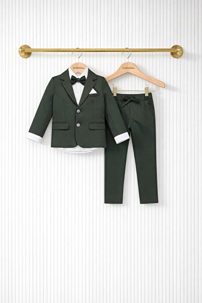 SeaBubbles Costum pentru băiat cu papion și jachetă