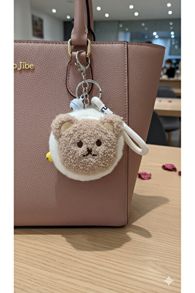 Şirin Breloc cu oglindă și ursuleț de pluș - Oglindă de machiaj cu două fețe ...