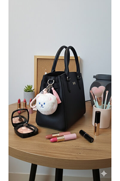 Şirin Breloc cu oglindă și ursuleț de pluș - Oglindă de machiaj cu două fețe ...