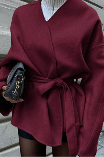 Hollyhocks Comfortable Fit Cashmere Cardigan/Jacket with Tie Detail