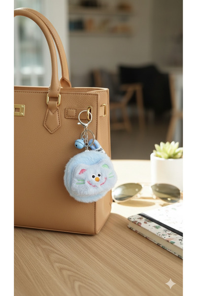 Şirin Μπρελόκ με βελούδινη φιγούρα γάτας και καθρέφτη - Αξεσουάρ για καθρέφτη...