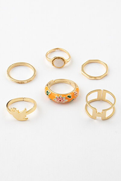 Sortie Aksesuar مجموعة خواتم من الفولاذ المقاوم للصدأ قابلة للتعديل مع زخارف ...