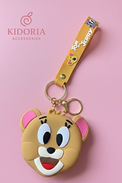 Kidoria Tom ve Jerry Karakterli Silikon Çocuk Cüzdanı, Anahtarlık ve Çanta Ak...