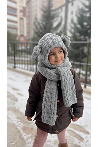 şetakids Alize Puffy Çocuk Yumoş Atkı-Balaklava