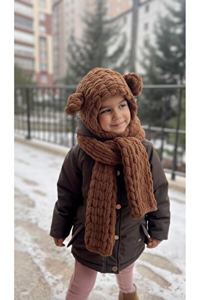 şetakids Alize Puffy Çocuk Yumoş Atkı-Balaklava