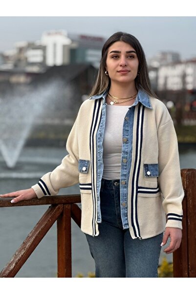 DİLARA GÜNEŞ KOT DETAYLI PREMİUM HIRKA