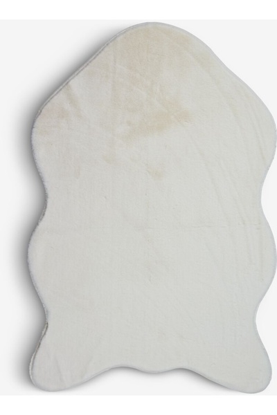 DavidaHome White, decorative, faux fur rug, 60 x 90 cm