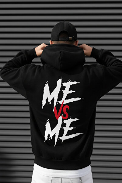 EFFRENATU Me&Me Print Hooded Oversized Sweatshirt