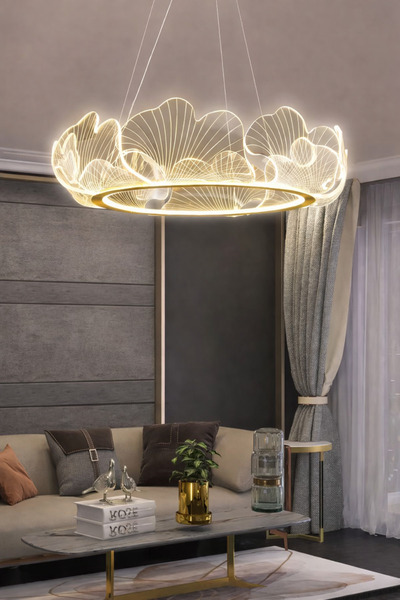 Luna Lighting Paris Model Gold Kaplama 3 Renk Metal Salon Mutfak Oturma Yatak...