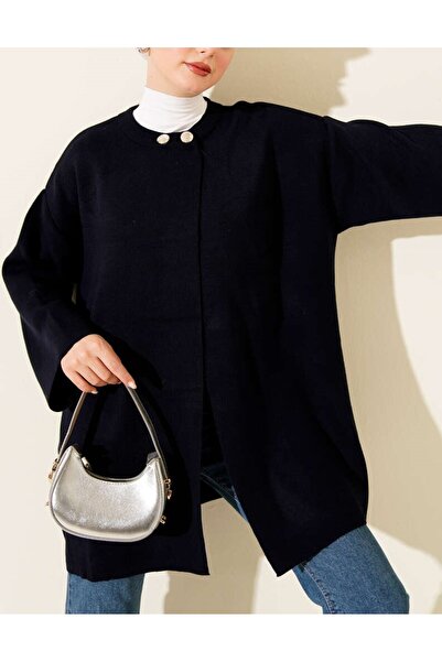 Burcia Double Button Knitwear Poncho