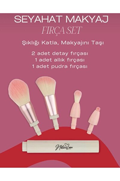 Naturallove ROZA SET ČETKICA ZA ŠMINKU NATURALOVE