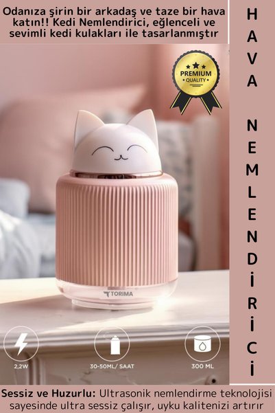 Wintoup Premium Ultrasonic Silent Steam Machine Cute Cat Home Office Children...