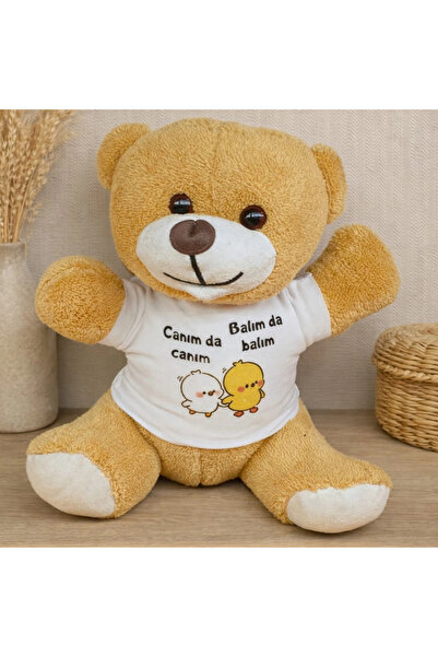 shopwave تي شيرت على شكل دمية دب قطيفة مع عبارة 'أحبك يا عزيزي' و'أحبك يا عزي...