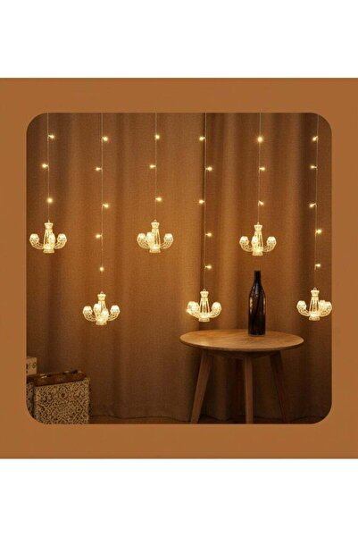 Generic Hanging Lantern Curtain String Lights – Warm White
