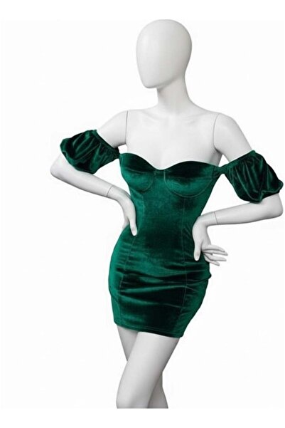 Lamis Nawar ADYCE Ruffle Trim Ruched Split Thigh Velvet Dress