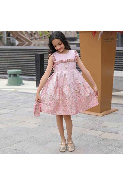 Mamnon Pink floral sleeveless dress