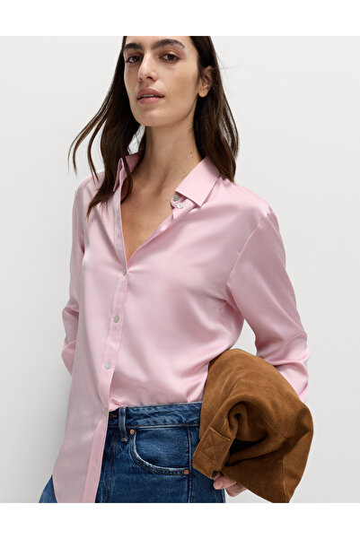 Marks & Spencer Saten Düğmeli Kadın Gömlek