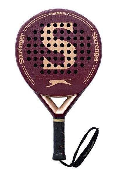 Slazenger Padel Challenge No 2 Round 12K Carbon Racket - Harvard Red