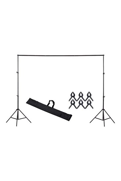 Generic Adjustable Studio Photography Backdrop Stand Kit Black
