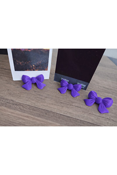 Vescarri حامل صور وملاحظات بفيونكة ثلاثية - حامل مكتبي مزخرف