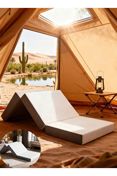 Yoawllty مرتبة مفردة - مرتبة قابلة للطي ثلاثية الطي، مرتبة تخييم محمولة.