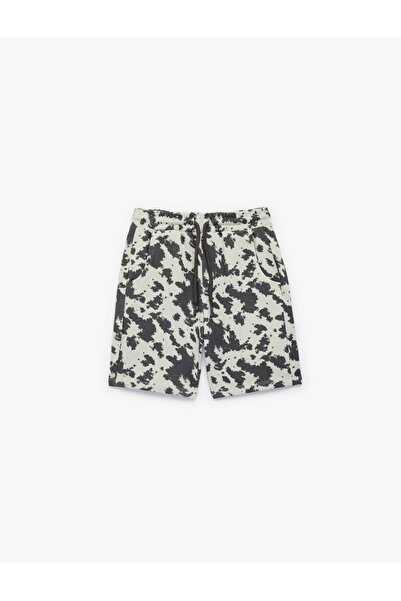Koton Cotton Waist-Tie Printed Shorts with Pockets