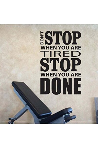 Spoil Your Wall Gym Quote Design Wall Decals Black 60x90cm