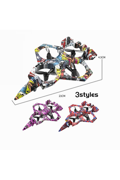 Toybox طائرة لعبة تعمل بالتحكم عن بعد، طائرة مقاتلة رغوية بدون طيار مزودة بإض...