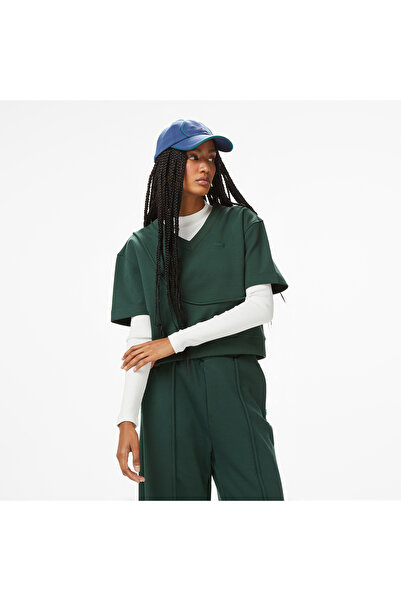 Lacoste x House of SuperStep Loose Fit Kadın Yeşil T-Shirt