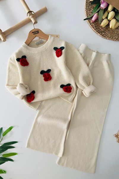 Minigimin Cicileri Set de 2 piese pentru fetiță, tricotaj cu detalii de trand...