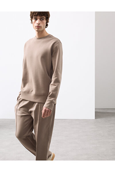 Marks & Spencer Pamuk Karışımlı Bisiklet Yaka Sweatshirt