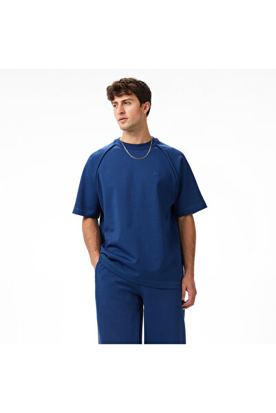 Lacoste x House of SuperStep Loose Fit Erkek Mavi T-Shirt
