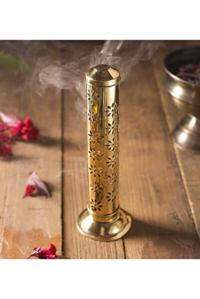 Hope Brass Vertical Incense Burner for Dhoop & Sambrani