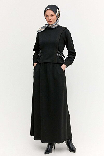 Setrms Deri Kemerli Örme İkili Takım