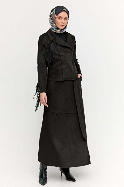 Setrms Süet Görünümlü Anvelop Etek