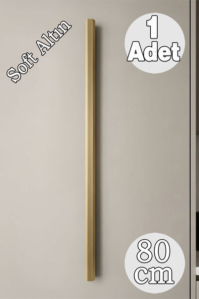 Badem10 Taurus Striped Soft Gold Drawer Cabinet Handle 800 mm Modern Furnitur...