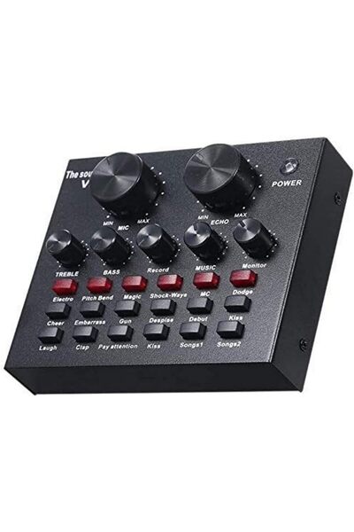 Hope V8 Sound Card Audio USB Headset Microphone Webcast Live External Sound C...