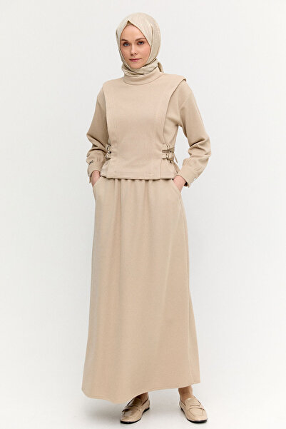 Setrms Deri Kemerli Örme İkili Takım