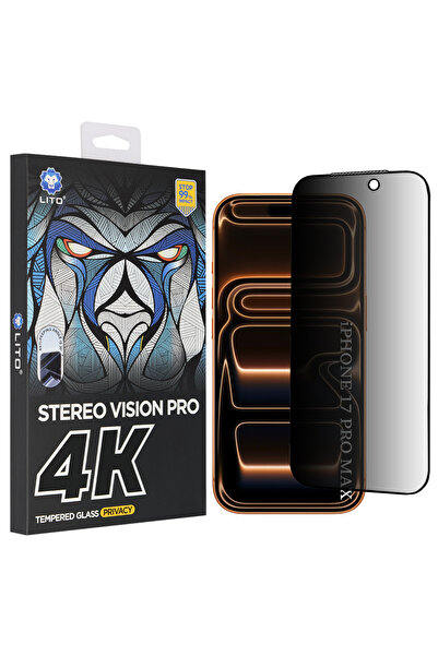 Lito Folie sticla iPhone 17 Pro Max D+ Max 4K Privacy, negru