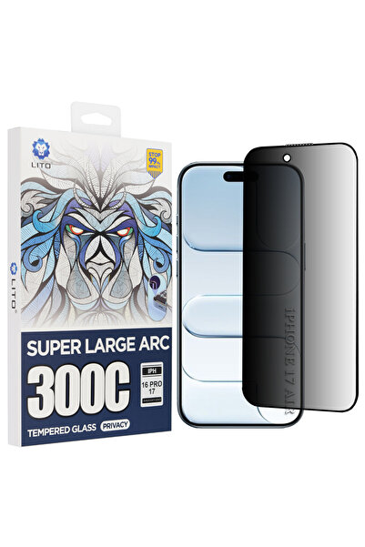 Lito iPhone 17 Air D+ Max Privacy 300C glass film, black