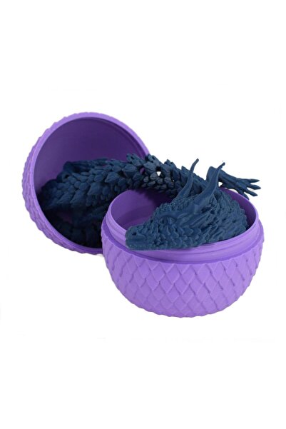 Sani Φιγούρα Sani, Δράκος σε Αυγό 90 x 115 mm, Μωβ, Σκούρο Μπλε