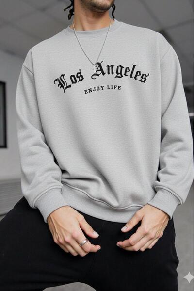 CAST COLLECTİON Ανδρικό φούτερ Grimelange Los Angeles Enjoy με στάμπα και λαι...