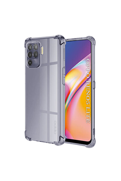 Techsuit Husa Oppo Reno5 Lite Shockproof Clear Silicone, fumuriu