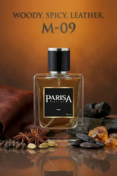 M-09 Serious Man Edp 50 ml - Siyah Biber & Deri Notalı Ağır Odunsu Baharatlı Erkek Parfümü PRSM09