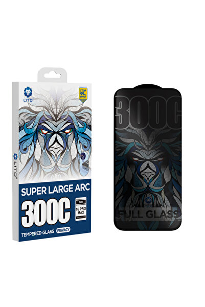 Lito Folie sticla iPhone 16 Plus D+ Max Privacy 300C, negru
