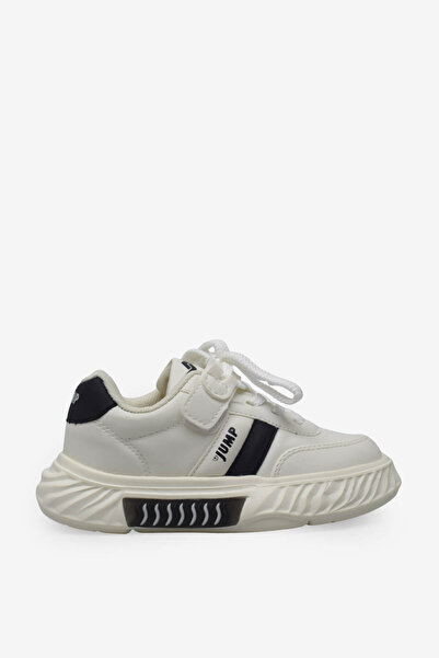 Jump Unisex Children's Velcro Sneaker White Black Jm35260