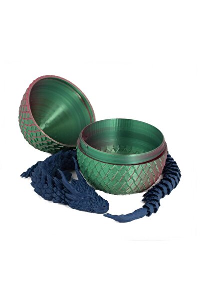 Sani Figurine Sani, Dragon in Egg 90 x 115 mm, Green, Red, Dark Blue
