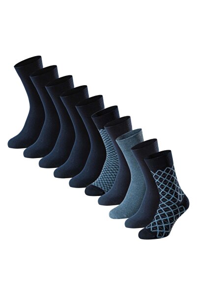 Schiesser Herren Socken, 10er Pack - "Bluebird", Baumwoll-Mix, uni/gemustert